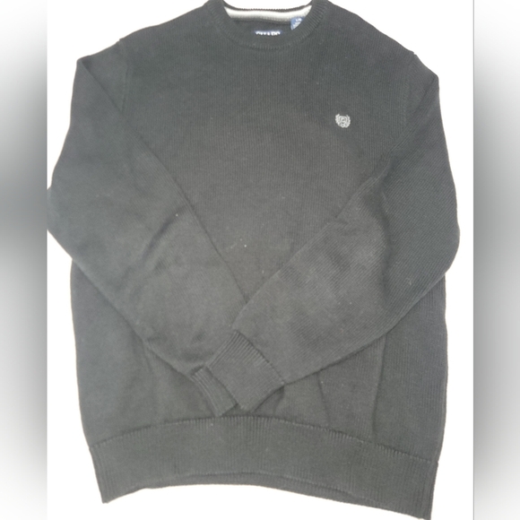 Chaps Black Crewneck Sweater Classic Knit Design - Picture 1 of 6